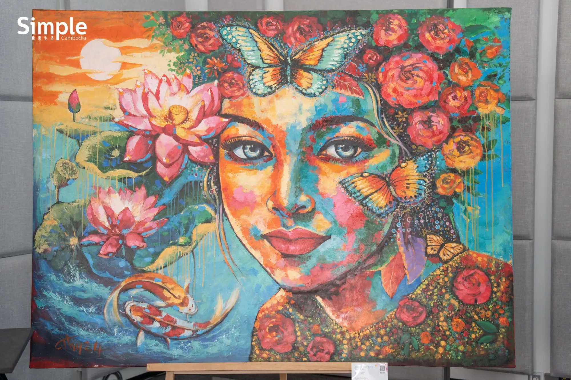 Large colourful painting
